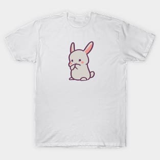 Cute Shy Blushing Bunny Rabbit T-Shirt